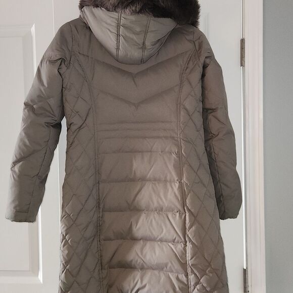 Larry LEVINE DOWN Puffer Trench Coat XS - Picture 5 of 14